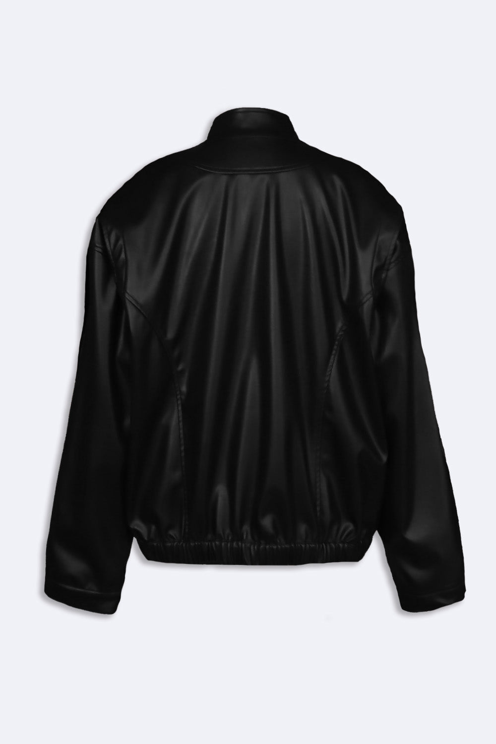 Black bomber leather jacket - BEEGLEE