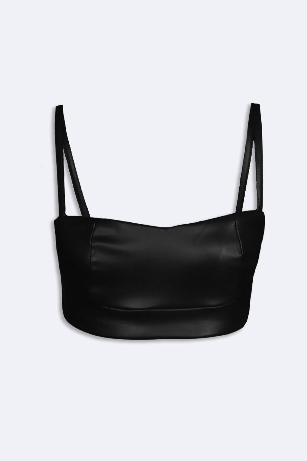 Black Iris leather Bralette - BEEGLEE