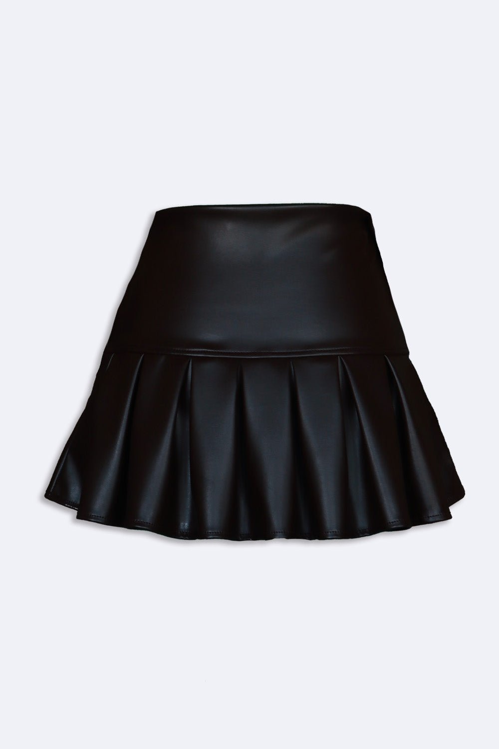 Black leather tennis skirt - BEEGLEE