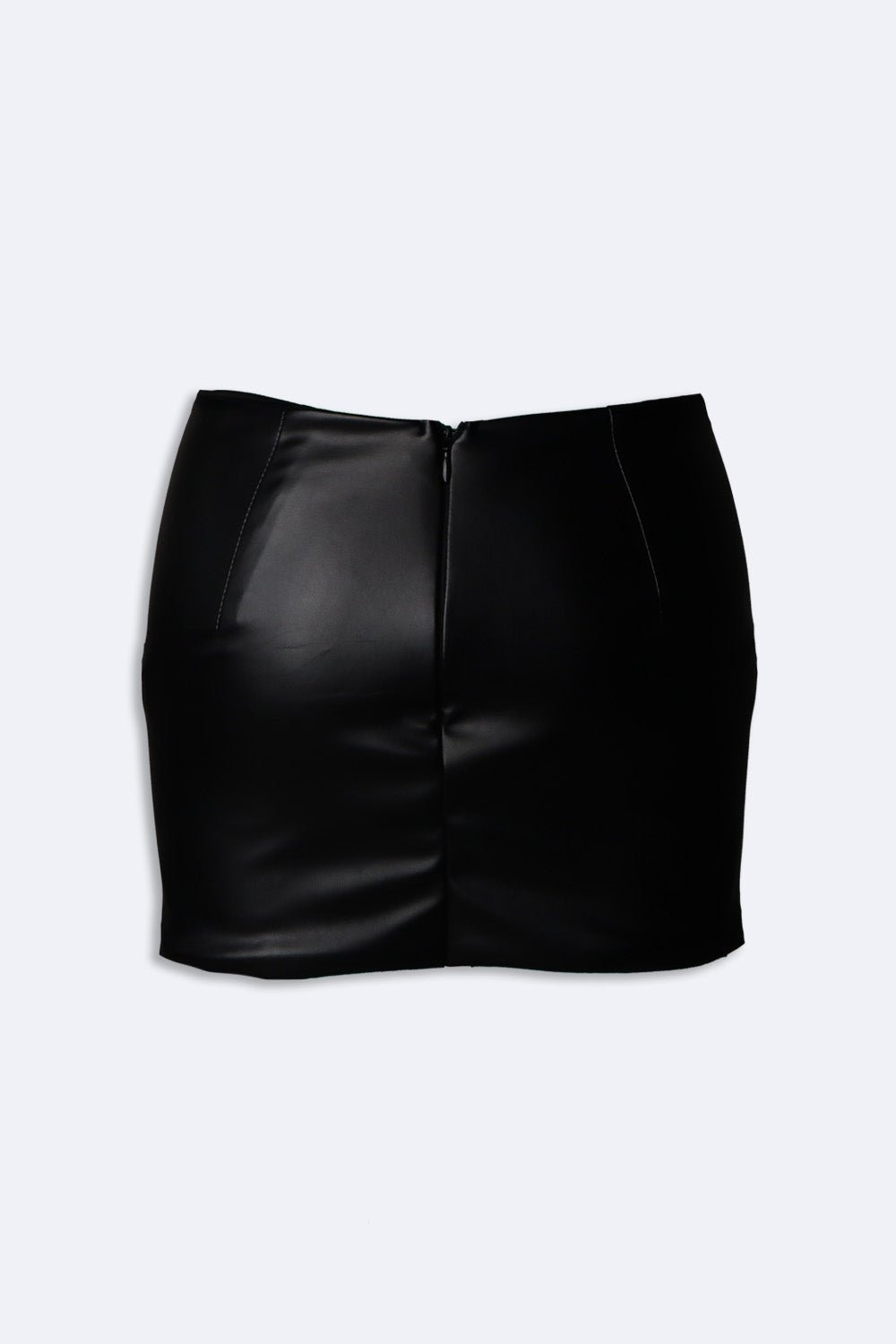 Black mini leather skirt - BEEGLEE