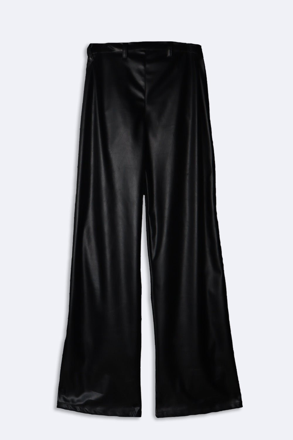 Black pleated leather pants - BEEGLEE