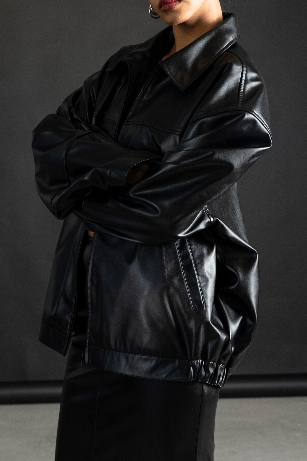 Black viper leather jacket - BEEGLEE