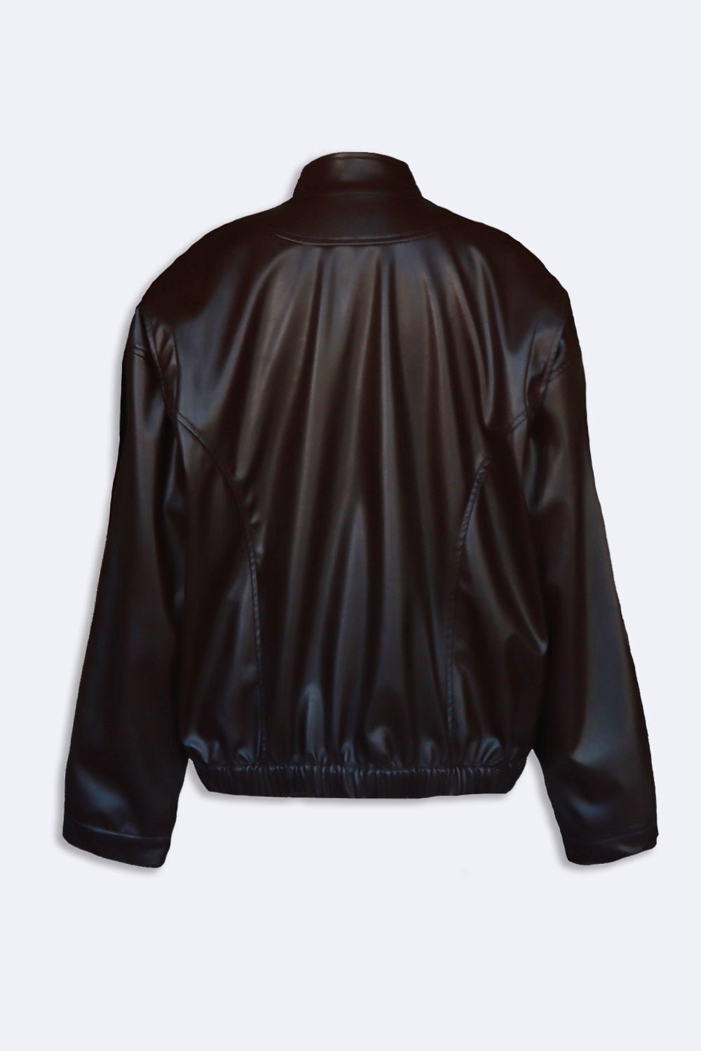 Brown bomber leather jacket - BEEGLEE