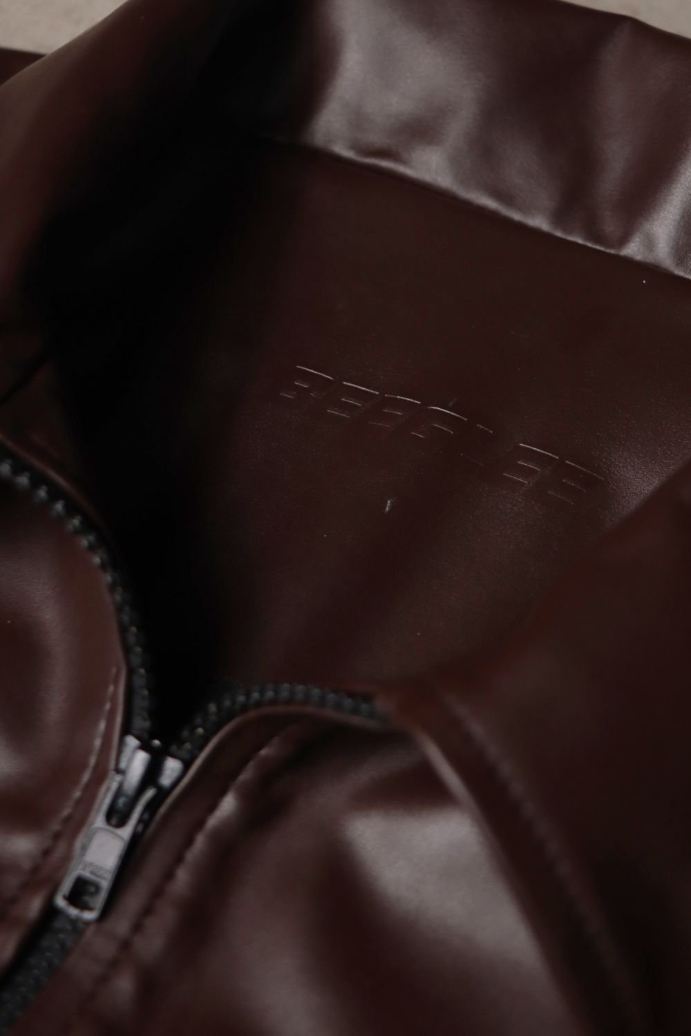 Brown viper leather jacket - BEEGLEE