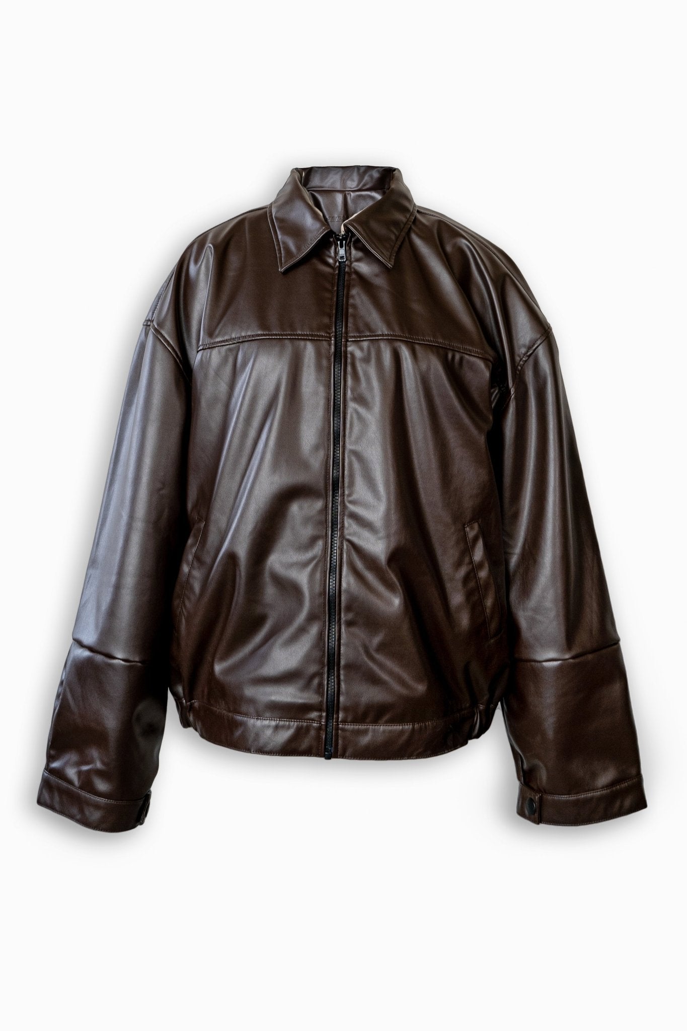 Brown viper leather jacket - BEEGLEE