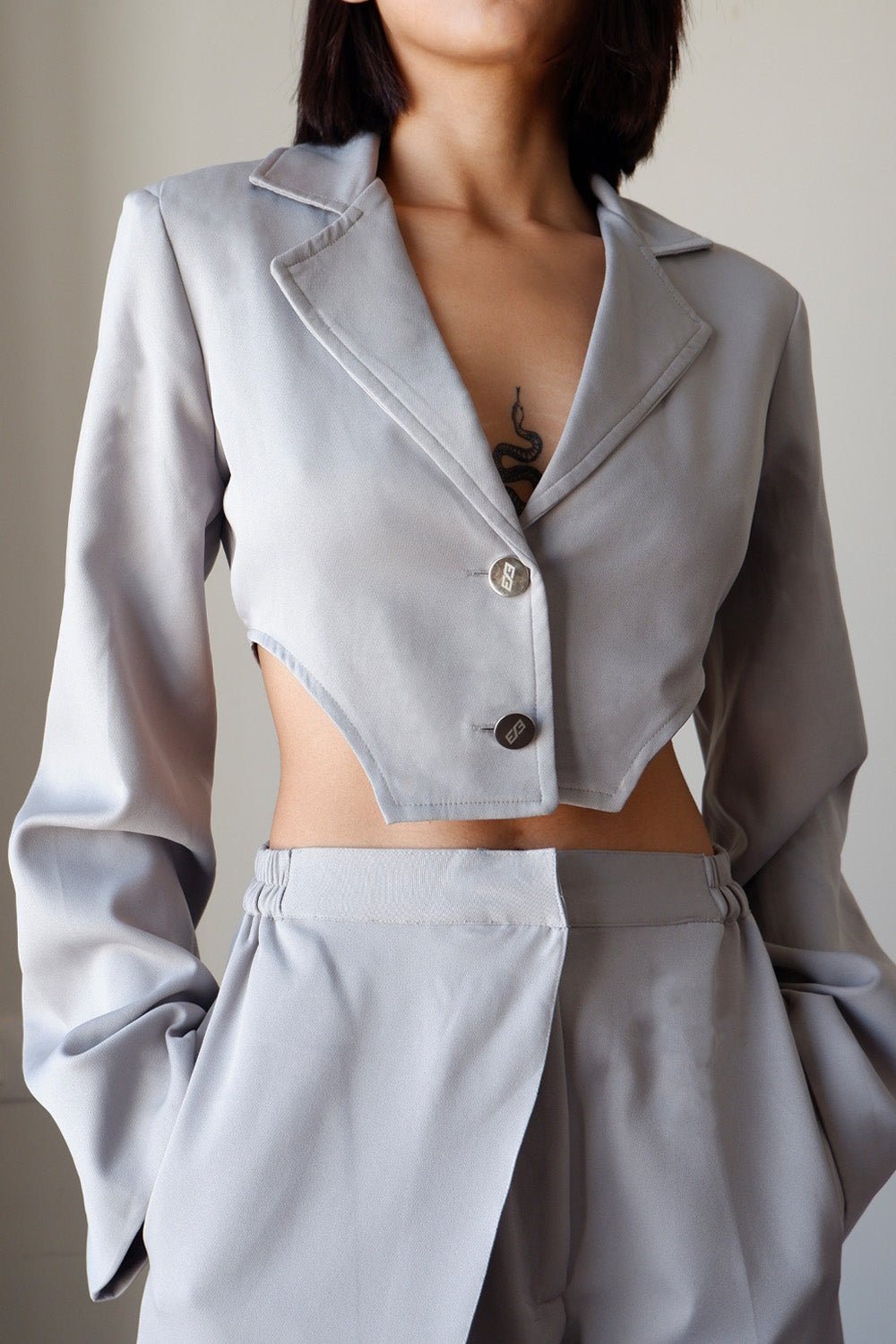 Grey Swan Structured Blazer - BEEGLEE