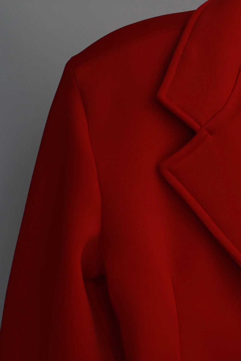 Red Blockframe Cropped blazer - BEEGLEE