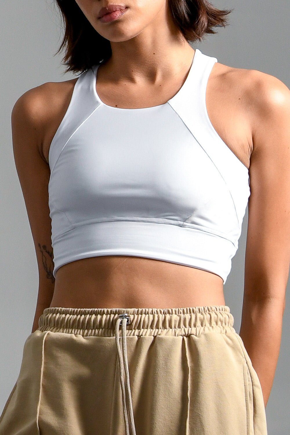 White Hawk Crop Top - BEEGLEE