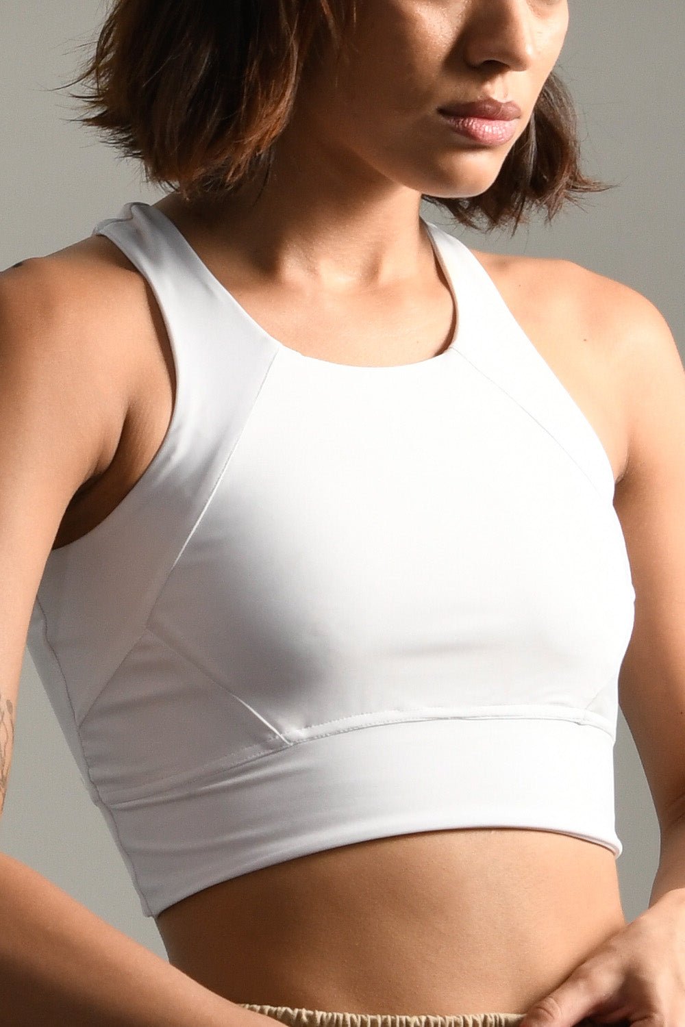 White Hawk Crop Top - BEEGLEE