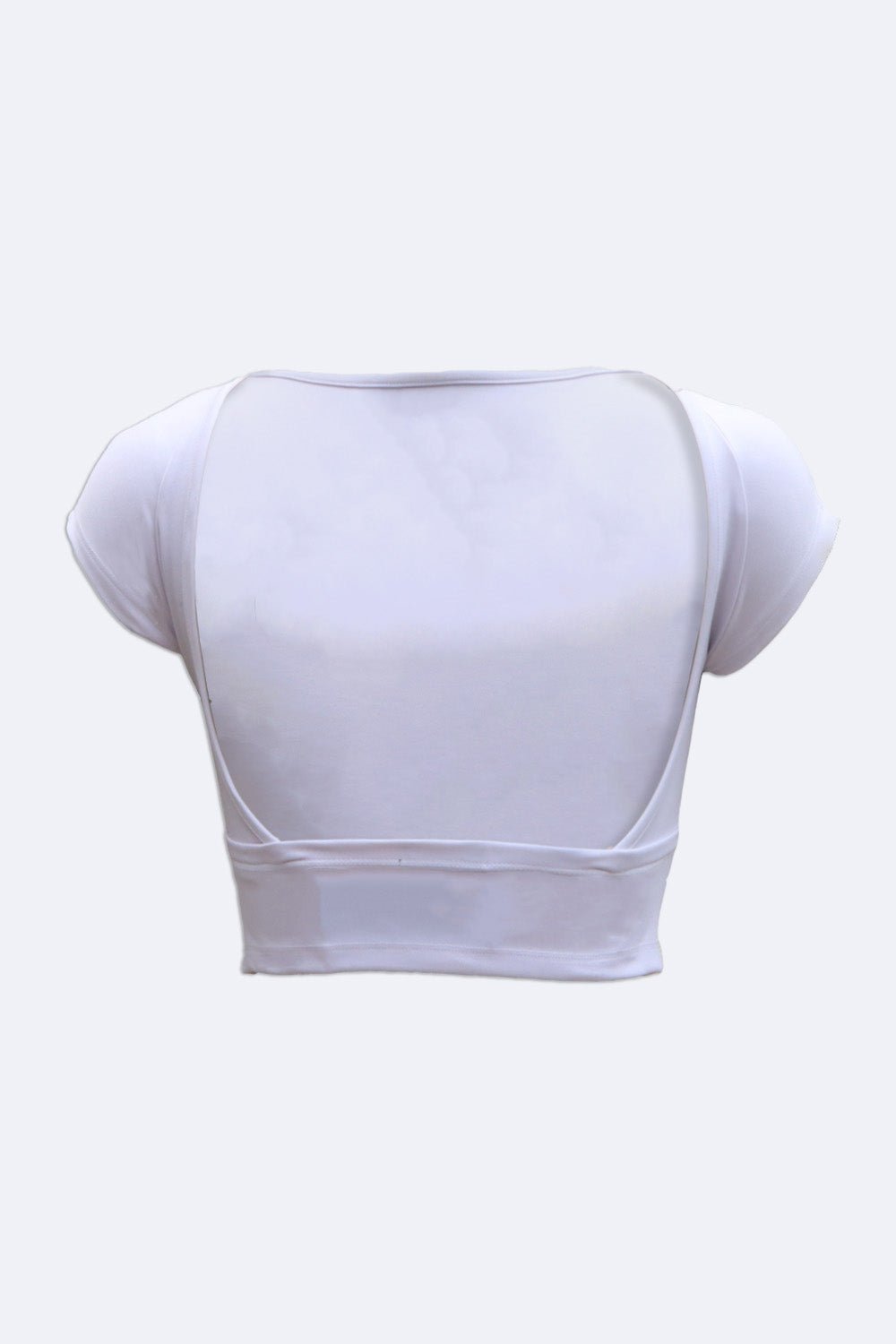 White Retro Backless Tee - BEEGLEE